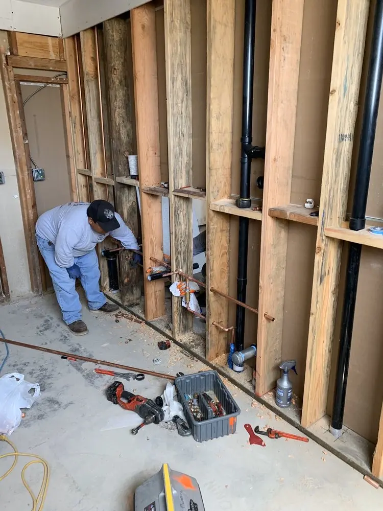Commercial rough-in plumbing for Water Heater Replacement in Houston